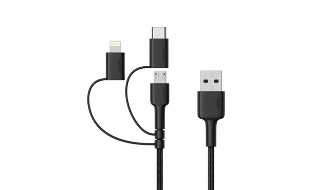 AUKEY CB-BAL5 lightning cable 1.2 m Black