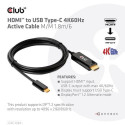 CLUB3D HDMI to USB Type-C 4K60Hz Active Cable M/M 1.8m/6 ft