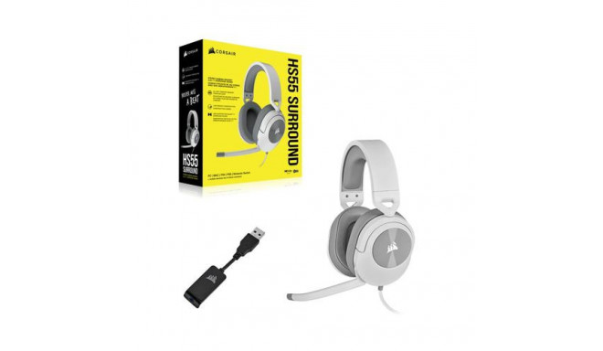 Corsair HS55 SURROUND Headset Wired Handheld Gaming White