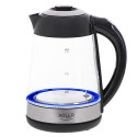 Adler AD 1285 electric kettle 1.7 L 2200 W Black, Steel, Transparent