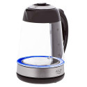 Adler AD 1285 electric kettle 1.7 L 2200 W Black, Steel, Transparent