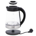 Adler AD 1285 electric kettle 1.7 L 2200 W Black, Steel, Transparent