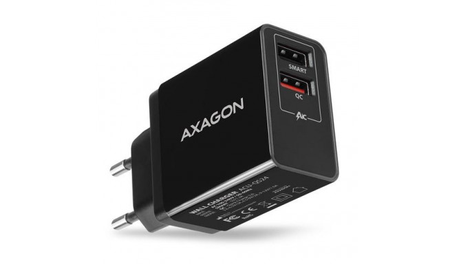 Axagon ACU-QS24 mobile device charger Smartphone Black AC Fast charging Indoor