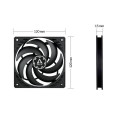 ARCTIC P12 Slim PWM PST Pressure-optimised 120 mm PWM Fan with integrated Y-cable