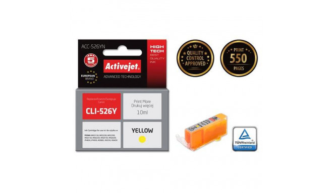 Activejet ACC-526YN ink (replacement for Canon CLI-526Y; Supreme; 10 ml; yellow)