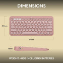 Logitech Pebble Keys 2 K380s keyboard Universal RF Wireless + Bluetooth QWERTY US International Pink