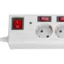 Goobay 6-Way Surge-Protected Power Strip with Switch, 1.5 m