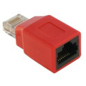 DeLOCK RJ45 Crossover Adapter male - female wire connector RJ45 M/F Red