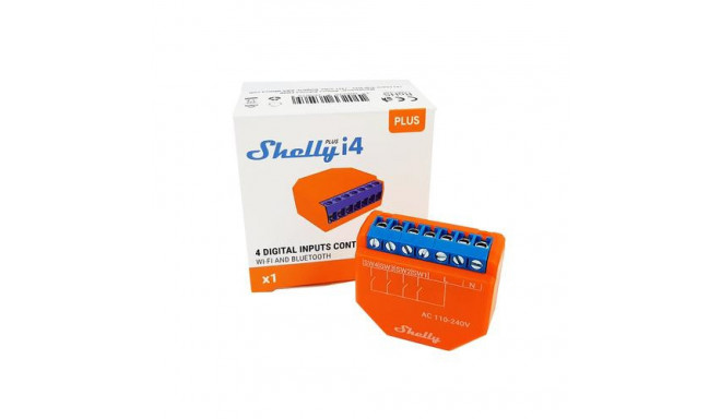 Shelly Plus i4 electrical relay Orange