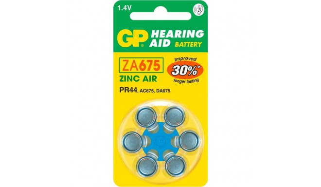 GP Batteries Hearing Aid ZA675 Single-use battery PR44 Zinc-Air