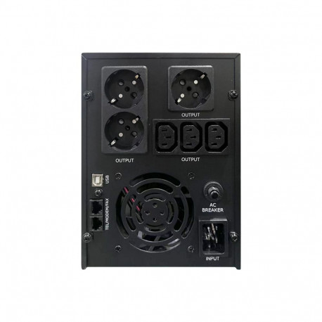 ENERGENIE EG-UPS-036 UPS USB ja LCD-ekraaniga 3000VA 3x Schuko + 3x IEC pistik must