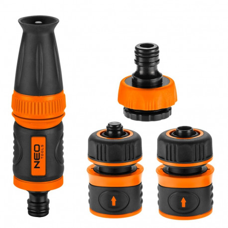 Komplekt 1/2" sirge pihustiga, liitmike ja kraaniühendusega