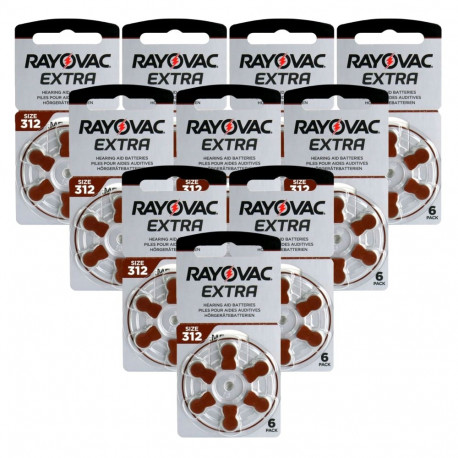 Batteries for Hearing Aids Rayovac Extra 312 80 Units.