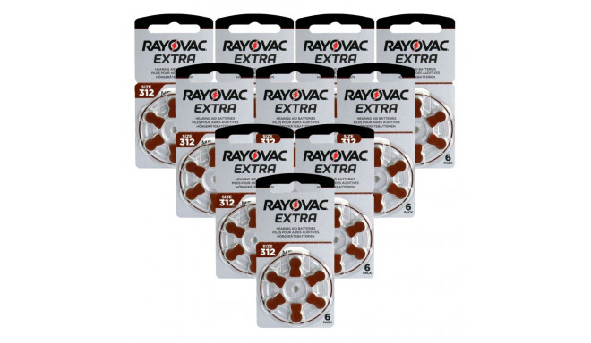 Batteries for Hearing Aids Rayovac Extra 312 80 Units.