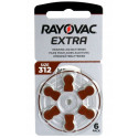 Batteries for Hearing Aids Rayovac Extra 312 80 Units.