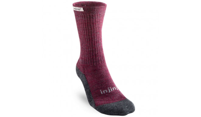 Injinji Hiker Crew Half-Length Women's Hiking Socks (Purple And Grey) XS/S