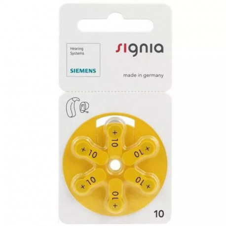 Hearing Batteries Signia 10 PR70 6BL 6 pcs.
