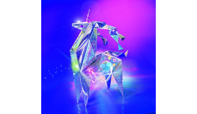 4M KidzMaker DIY set Holographic Light Up Origami Unicorn