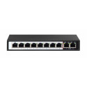 Extralink CERES | Switch PoE | 8x 100Mb/s PoE/PoE+, 2x RJ45 Uplink 100Mb/s, 96W