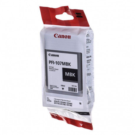 Canon PFI-107MBK mattmust originaal tindikassett, 1 tk