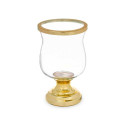 Candleholder Wineglass Golden Steel 15,5 x 26 x 15,5 cm (6 Units)