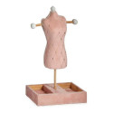 Gift Decor jewellery stand Velvet Wood 12x40x24cm, pink