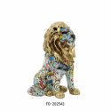 Decorative Figure DKD Home Decor Golden Lion Resin Multicolour Modern (21 x 14,5 x 27 cm) (15 x 21 x