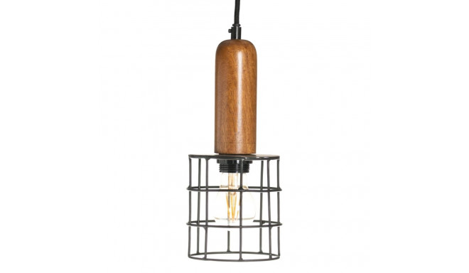 Ceiling Light 12 x 12 x 27 cm Natural Golden Wood Iron