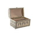 DKD Home Decor jewelry box Wood Aluminium 25x15,5x18cm, beige