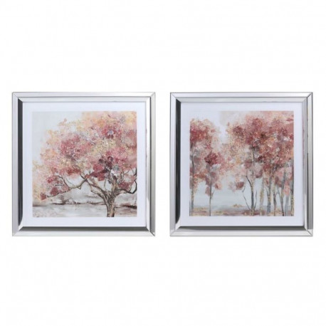 Maal DKD Home Decor 69 x 2,5 x 69 cm Puud Traditsiooniline (2 Ühikut)