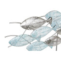 Decorative Figure DKD Home Decor 65,4 x 9 x 39,5 cm Silver Blue Golden Spirals Mediterranean (2 Unit