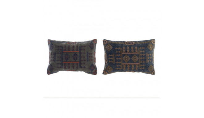 Padi DKD Home Decor Sinine Oranž Kandiline Araablane 50 x 10 x 35 cm (2 Ühikut)