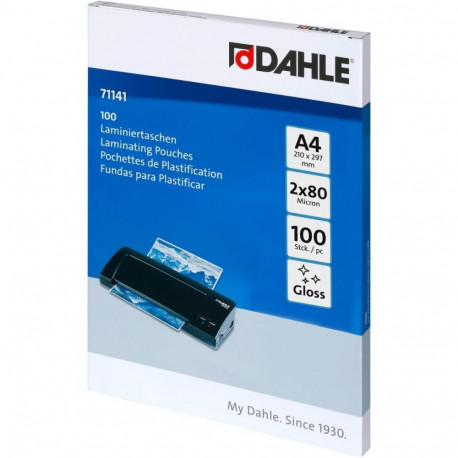 Lamineerimiskile A4 80mic, 100 kile pakis, läikiv, Dahle
