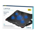 PLATINET LAPTOP COOLER PAD 5 FANS 1500 RMP 2USB BLACK