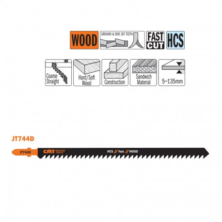 Tikksaelehed, 3 tk HCS 180x4x6 TPI (wood-lumber-sandwich/straight/coarse)
