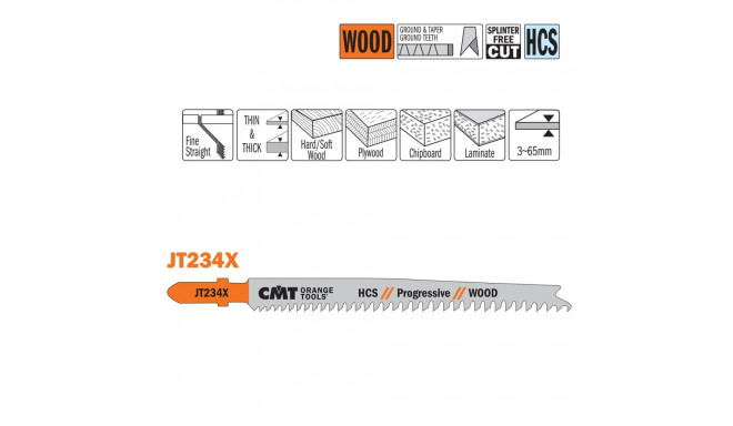 5 JIG SAW BLADES HCS 116x2-3x8-12TPI (WOOD/THIN/THICK)