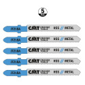 5 JIG SAW BLADES HSS 76x1.2x21TPI (METAL/CURVE/FINE)