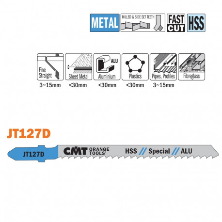 Tikksaelehed, 5 tk HSS 100x3x8 TPI (ALUMINIUM/STRAIGHT/FINE)
