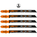 5 JIG SAW BLADES HCS 100x4x6TPI (WOOD/STRAIGHT/COARSE)