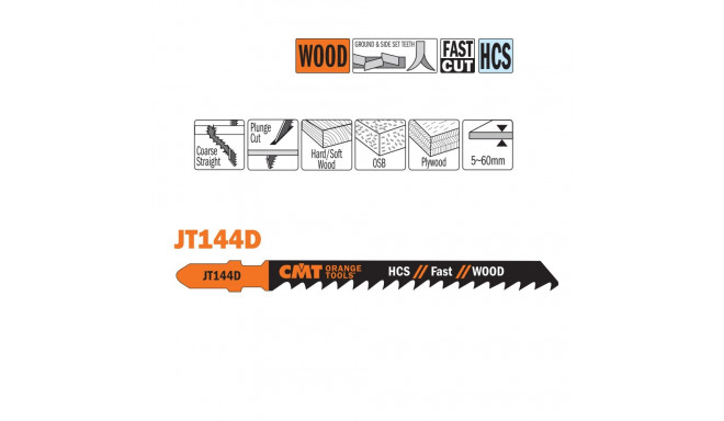 100 JIG SAW BLADES HCS 100x4x6TPI (WOOD/STRAIGHT/COARSE)