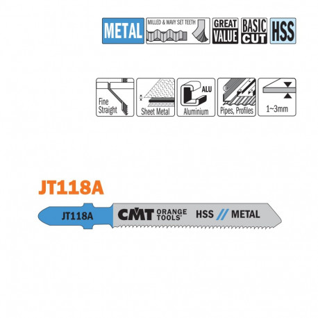 Tikksaelehed, 5 tk HSS 76x1.2x21TPI (METAL/STRAIGHT/FINE)