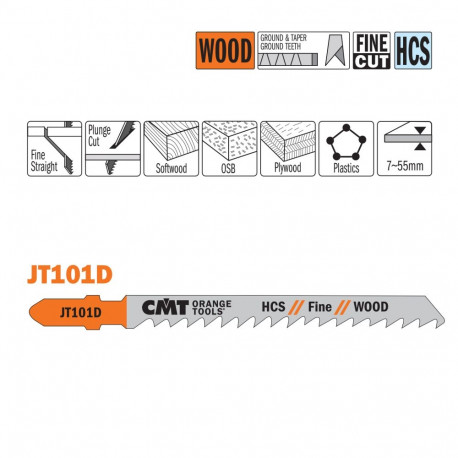 Tikksaelehed, 5 tk HCS 100x4x6 TPI (WOOD/STRAIGHT/FINE)