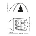 Naturehike tent Cloud UP 3 20D UPDATED NH18T030-T-Forest green