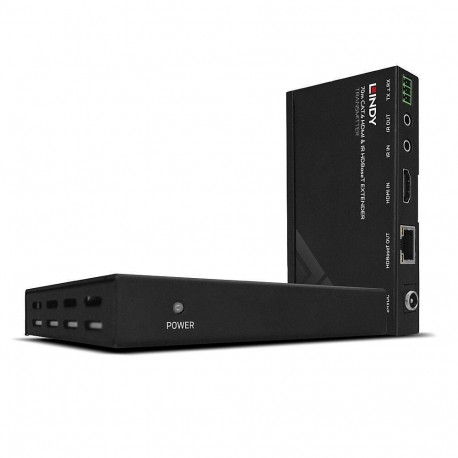 Lindy 70m Cat.6 HDMI 4K30, IR ja RS-232 HDBaseT pikendaja koos PoC-ga
