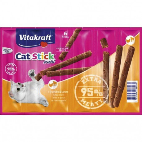 Vitakraft Cat Stick kasside kuivtoit lambaliha, kalkun 36 g