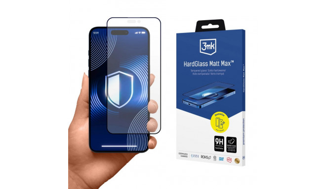 Tempered glass 3mk HardGlass Matt Max for iPhone 15 Pro