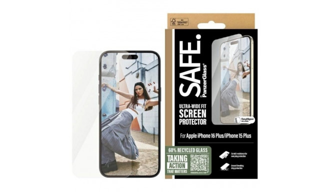 SAFE by PanzerGlass iPhone 16 Plus 6.7" Screen Protector Ultra-Wide Fit SAFE95877