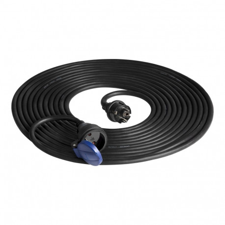 Przedłużacz warsztatowy bryzgoszczelny IP44, 1x2P+Z 10m,kabel gumowy olejoodporny H07RN-F 3x1,5mm?, 