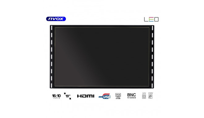 Monitor open frame led 19cali vga hdmi bnc av usb 12v 230v