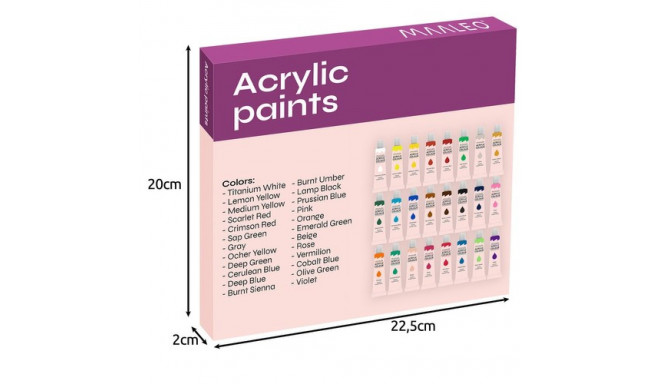 Farby akrüülvärvid 24tk - 12ml Maaleo 20363